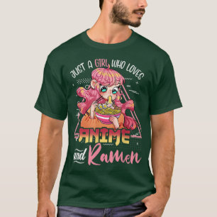 T-shirt Juste Une Fille Qui Aime Anime Et Ramen Bowl Japan
