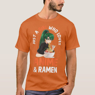 T-shirt Juste une fille qui aime Anime et Ramen Bowl Japan