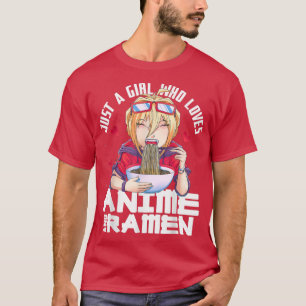 T-shirt Juste Une Fille Qui Aime Anime Et Ramen Teenage An