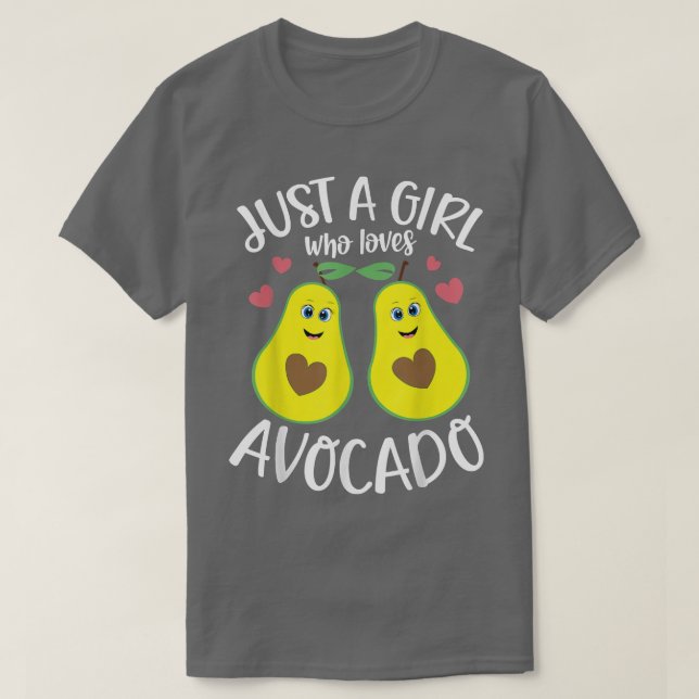T-shirt Juste une fille qui aime Avocado Vegan Guac Fruit  (Design devant)