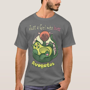 T-shirt Juste une fille qui aime Avogatos Avocado Cat