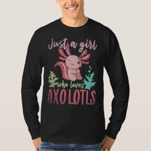 T-shirt Juste Une Fille Qui Aime Axolotls Amphibien Pet Ax