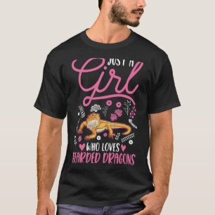 T-shirt Juste une fille qui aime Bearded Dragons Girl