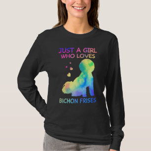 T-shirt Juste Une Fille Qui Aime Bichon Frises Drôle Chien