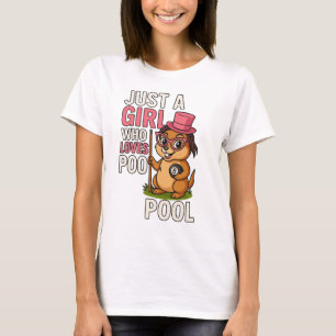 T-shirt Juste une fille qui aime billard billard billard j