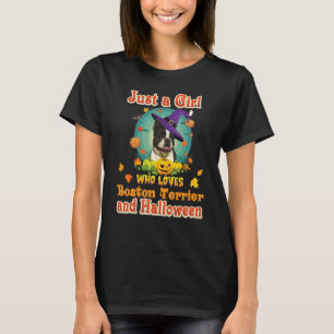 T-shirt Juste Une Fille Qui Aime Boston Terrier Chien Et H