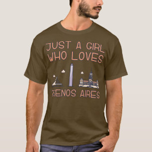 T-shirt Juste une fille qui aime Buenos Aires