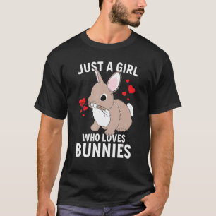 T-shirt Juste Une Fille Qui Aime Bunnies Rabbit Idée Pour