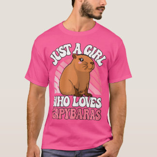 T-shirt Juste Une Fille Qui Aime Capybaras Cute Capybara A
