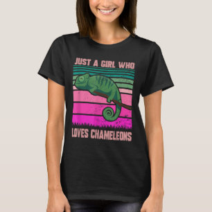 T-shirt Juste Une Fille Qui Aime Chameleons Citation Drôle