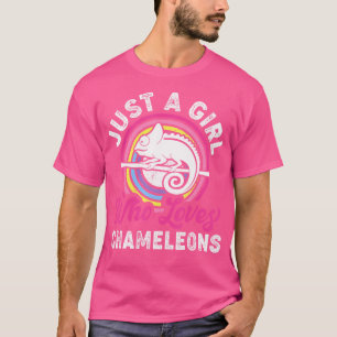 T-shirt Juste une fille qui aime Chameleons Funny Chameleo