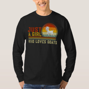 T-shirt Juste une fille qui aime chèvre mignonne chèvre an