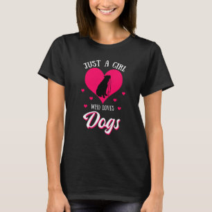 T-shirt Juste Une Fille Qui Aime Chien Chien Chien Chien A