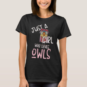 T-shirt Juste Une Fille Qui Aime Chouette Rétro Chouette C