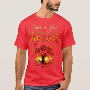 T-shirt Juste Une Fille Qui Aime Chute Et Ses Chiens Chien