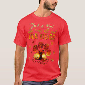 T-shirt Juste Une Fille Qui Aime Chute Et Ses Chiens Chien