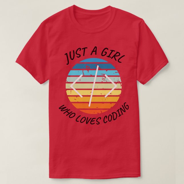 T-shirt Juste une fille qui aime coder fille coder blanc (Design devant)