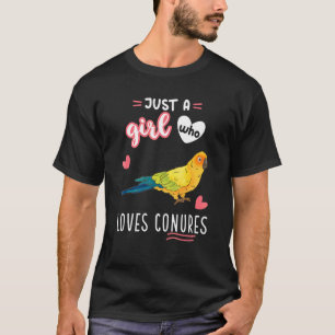 T-shirt Juste Une Fille Qui Aime Conure Un Oiseau De Perro