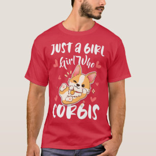 T-shirt Juste une fille qui aime Corgis mignon Corgi969