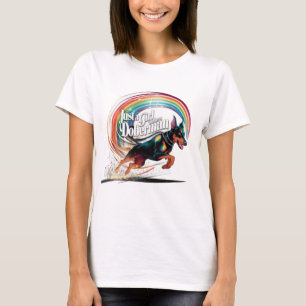 T-shirt Juste une fille qui aime Doberman