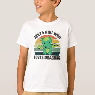 T-shirt Juste une fille qui aime Dragons Imaginaire Dragon