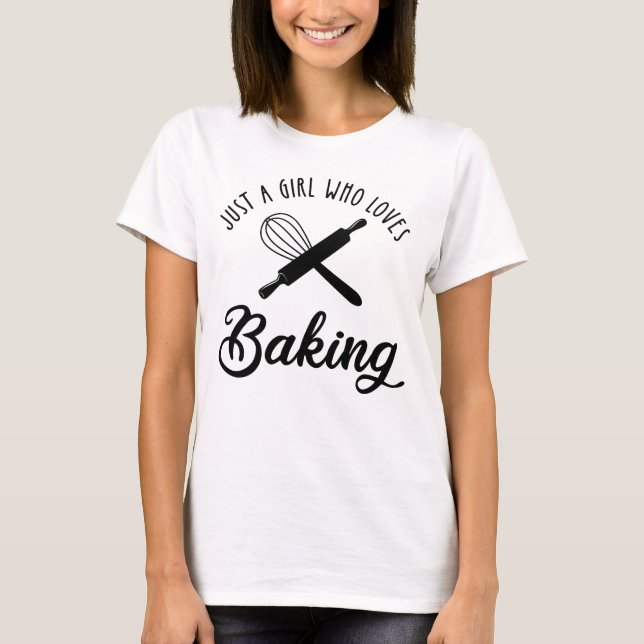 T-shirt Juste Une Fille Qui Aime Faire La Cuisine (Devant)