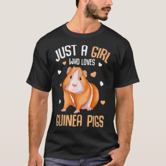 T-shirt Juste une fille qui aime Guinée Cochons Enfants Fi