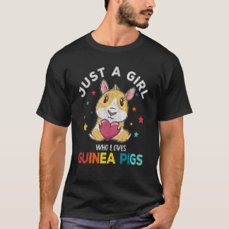 T-shirt Juste une fille qui aime Guinée Cochons maman Whee