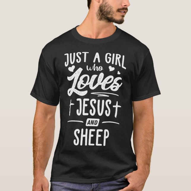 T-shirt Juste une fille qui aime Jésus et les femmes mouto (Devant)