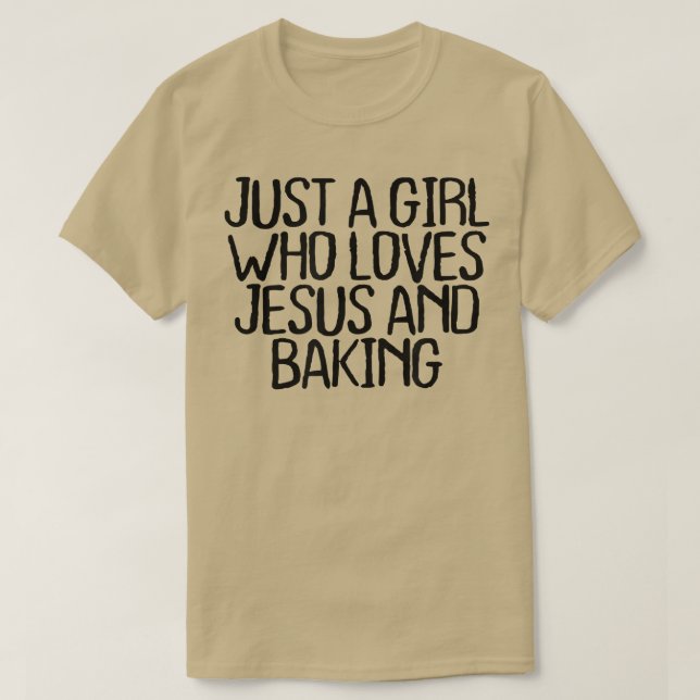 T-shirt Juste Une Fille Qui Aime Jésus Et Qui Cuit 2126 (Design devant)