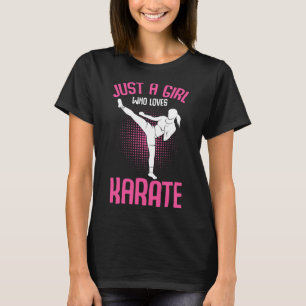 T-shirt Juste Une Fille Qui Aime Karaté Les Filles Enfants