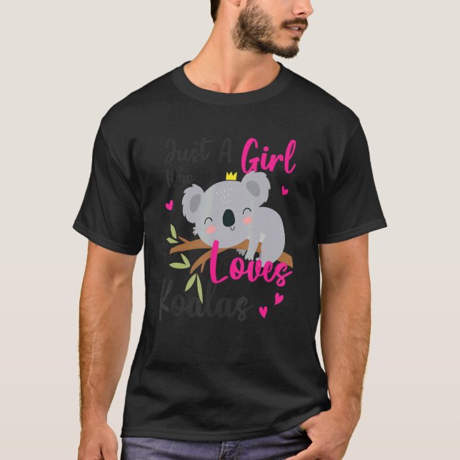 T-shirt Juste Une Fille Qui Aime Koala Cute Koala Ours (Devant)