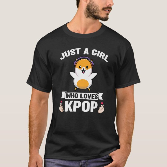 T-shirt juste une fille qui aime kpop merch Kpop (Devant)