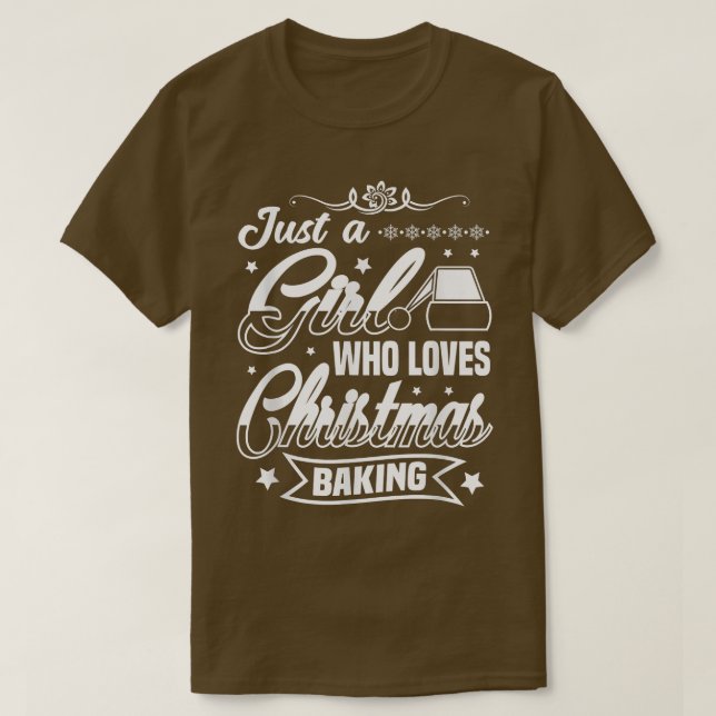 T-shirt Juste une fille qui aime la cuisine de Noël 2097 (Design devant)