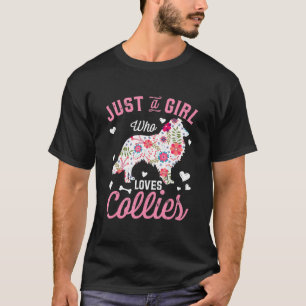 T-shirt Juste Une Fille Qui Aime La Frontière Collie Pour