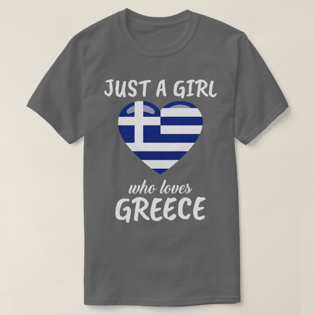 T-shirt Juste une fille qui aime la Grèce (Design devant)