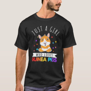 T-shirt Juste Une Fille Qui Aime La Guinée Pigs Wheek