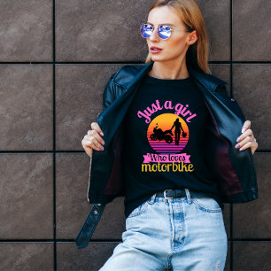 T-shirt Juste une fille qui aime la moto