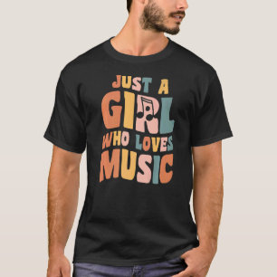 T-shirt Juste Une Fille Qui Aime La Musique Chanteur Citer