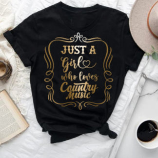 T-shirt Juste une fille qui aime la musique country