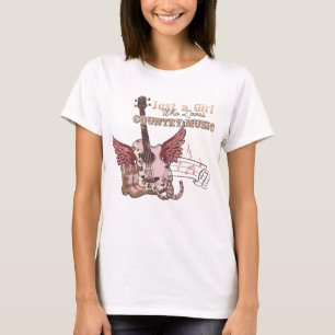 T-shirt Juste une fille qui aime la musique country