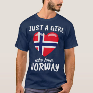 T-shirt Juste une fille qui aime la Norvège