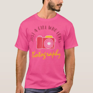 T-shirt Juste Une Fille Qui Aime La Photographie Mignonne