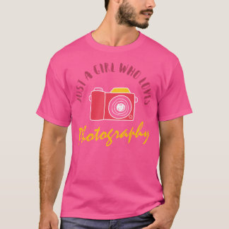 T-shirt Juste Une Fille Qui Aime La Photographie  Mignonne