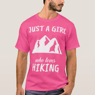 T-shirt Juste une fille qui aime la Randonnée