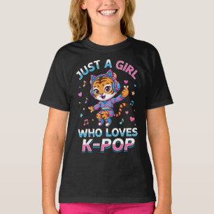 T-shirt Juste une fille qui aime la tigresse K-Pop