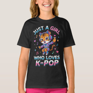 T-shirt Juste une fille qui aime la tigresse K-Pop