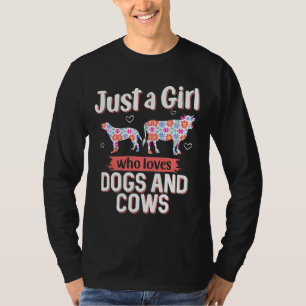 T-shirt Juste Une Fille Qui Aime La Vache De Poulet