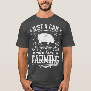 T-shirt JUSTE UNE FILLE QUI AIME L'AGRICULTURE Drôle Farme