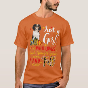 T-shirt Juste Une Fille Qui Aime L'Anglais Springer Et Fal